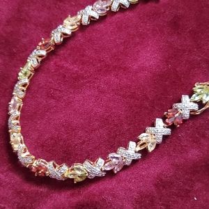 Gemstone necklace and bracelet set